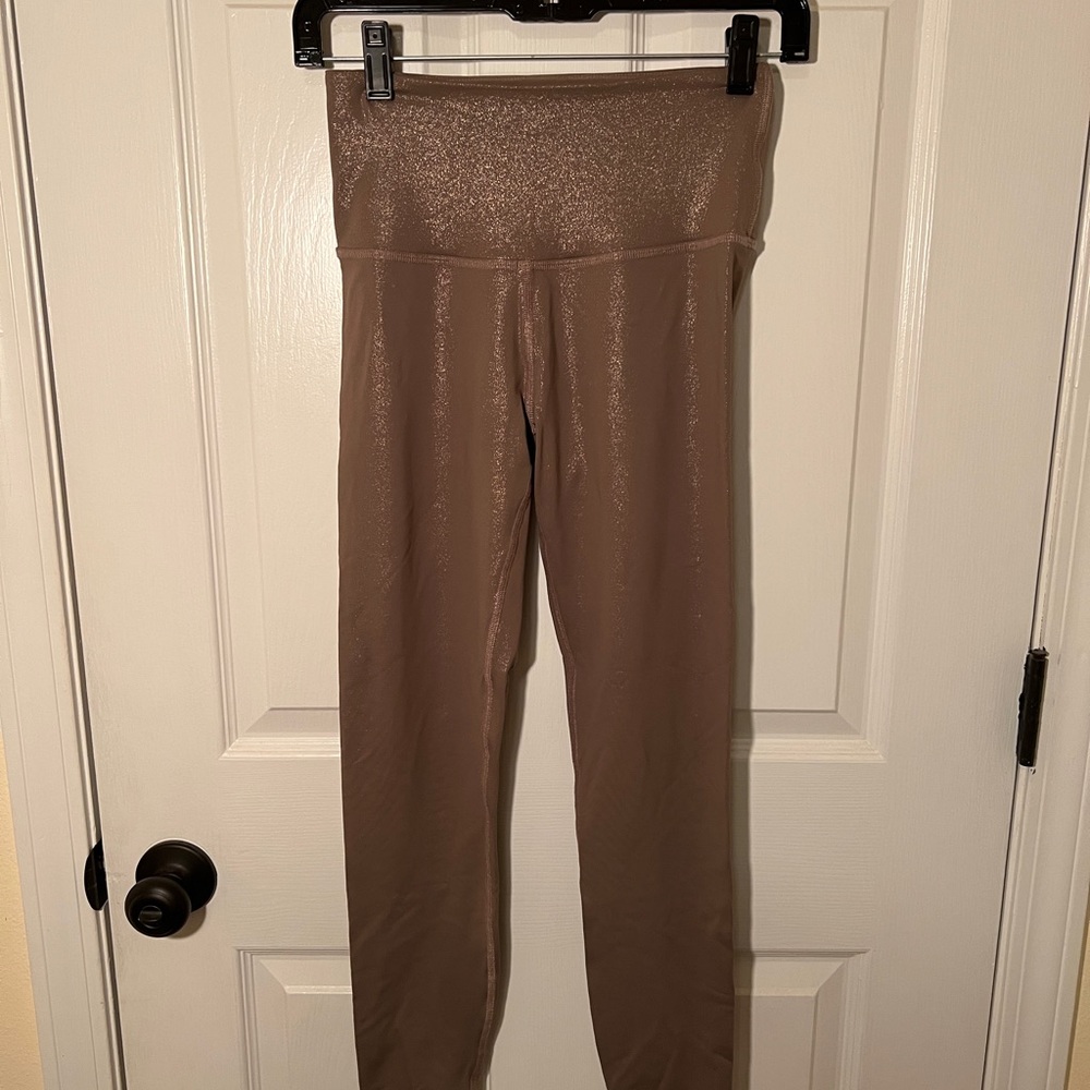 Beyond Yoga Shimmering Brown Leggings